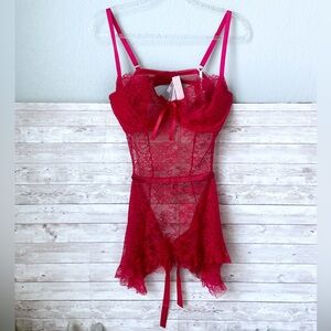 Victoria’s Secret | NWT Red Lace Chemise Slip Size XL